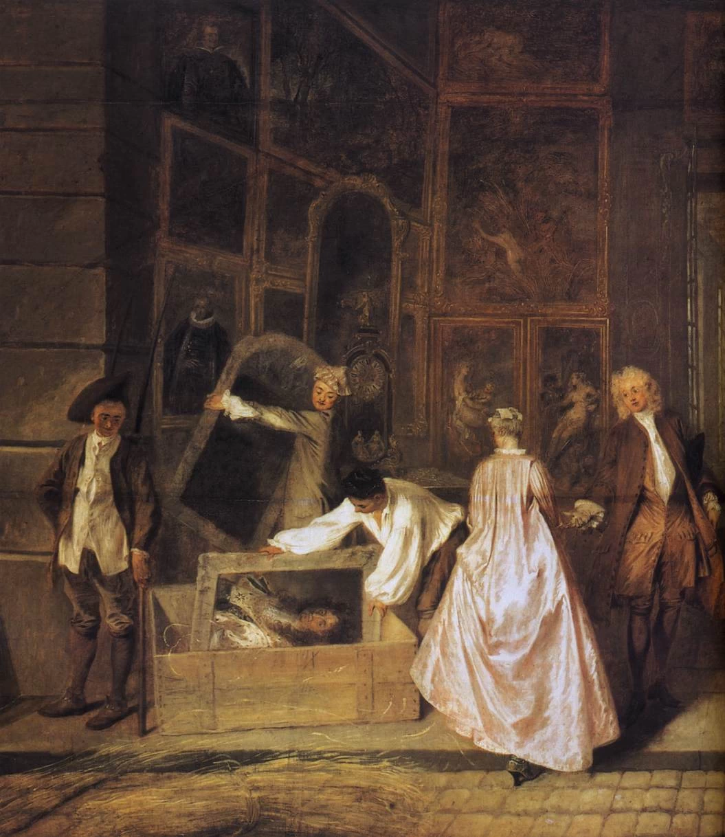 Nel negozio di Gersaint - Schloss Charlottenburg, Berlino, dettaglio